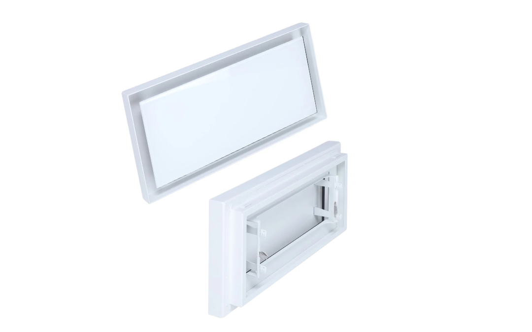 UnderCover 440 x 220 mm, Rahmen weiß, Front Stahlplatte – weiß