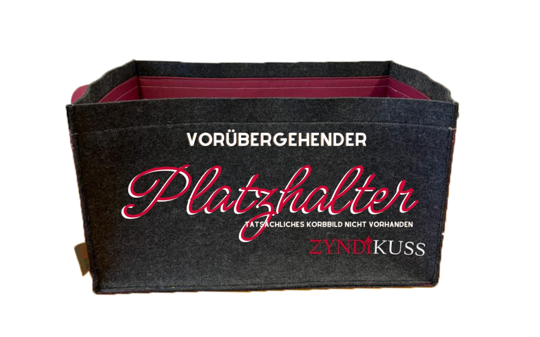 Filzkorb mit abwischbarem Inlay. anthrazit/bordeaux